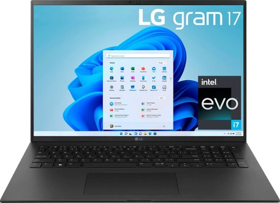 LG - gram 17” Ultra lightweight Laptop - Intel Evo Platform 12th Gen Intel Core i7 - 16GB RAM - 1TB NVMe SSD - Gray-Intel 12th Generation Core i7-16 GB Memory-1000 GB-Gray