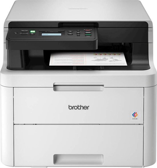 Brother - HL-L3290CDW Wireless Color All-In-One Laser Printer - White-White