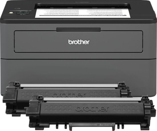 Brother - HL-L2370DW XL Wireless Black-and-White Refresh Subscription Eligible Laser Printer - Gray-Gray