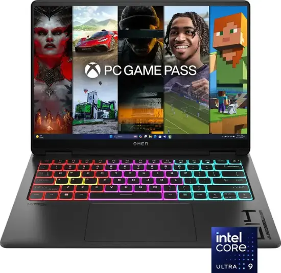 HP OMEN - Transcend 14" 120Hz 3K OLED Gaming Laptop - Intel Core Ultra 9-185H - 32GB Memory - NVIDIA GeForce RTX 4070 - 1TB SSD - Shadow Black-14 inches-Intel Core Ultra 9 Series 1-32 GB Memory-1 TB-Shadow Black