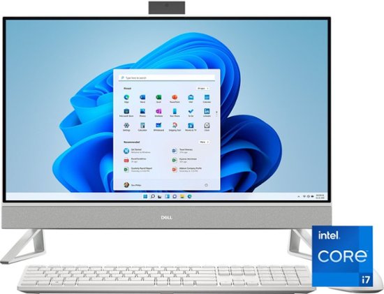 Dell - Inspiron 27" Touch screen All-In-One Desktop - 13th Gen Intel Core i7 - 16GB Memory - GPU MX550 - 1TB SSD - White-Intel 13th Generation Core i7-16 GB Memory-1TB SSD-White