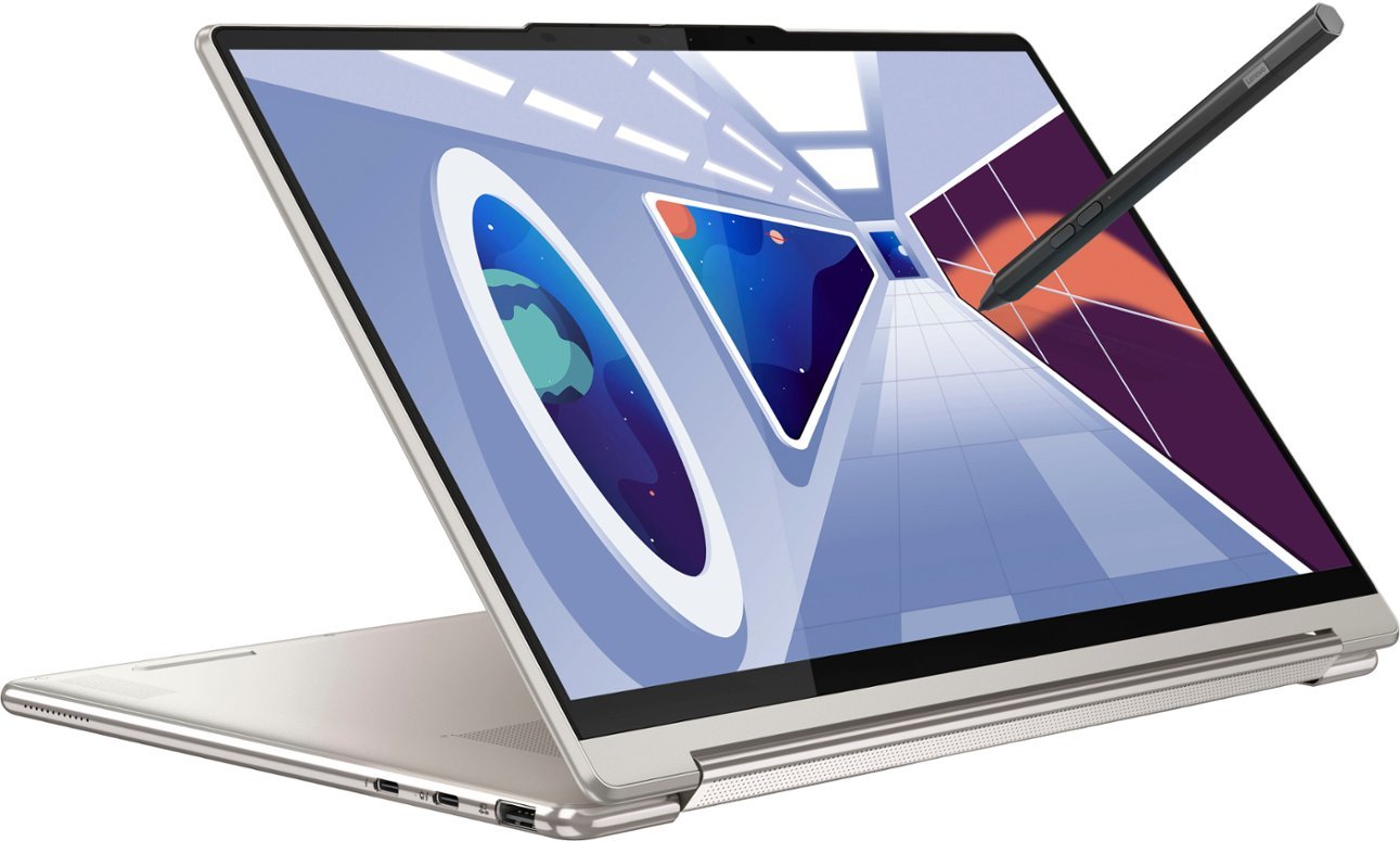 Lenovo - Yoga 9i 2-in-1 14" 2.8K OLED Touch Laptop with Pen - Intel Evo Platform - Core i7-1360P with 16GB Memory - 512GB SSD - Oatmeal-14-Intel 12th Generation Core i7 Evo Platform-16 GB Memory-512 GB-Oatmeal