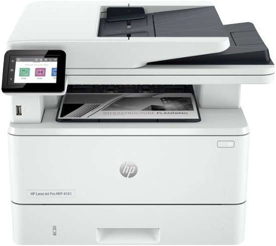 HP - LaserJet Pro MFP 4101fdw Wireless Black-and-White All-in-One Laser Printer-Black-and-White