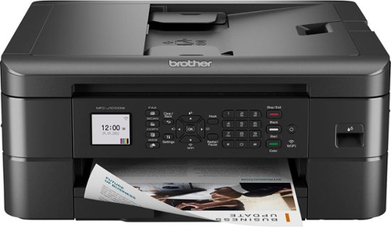 Brother - MFC-J1010DW Wireless Color All-in-One Refresh Subscription Eligible Inkjet Printer - Black-Black