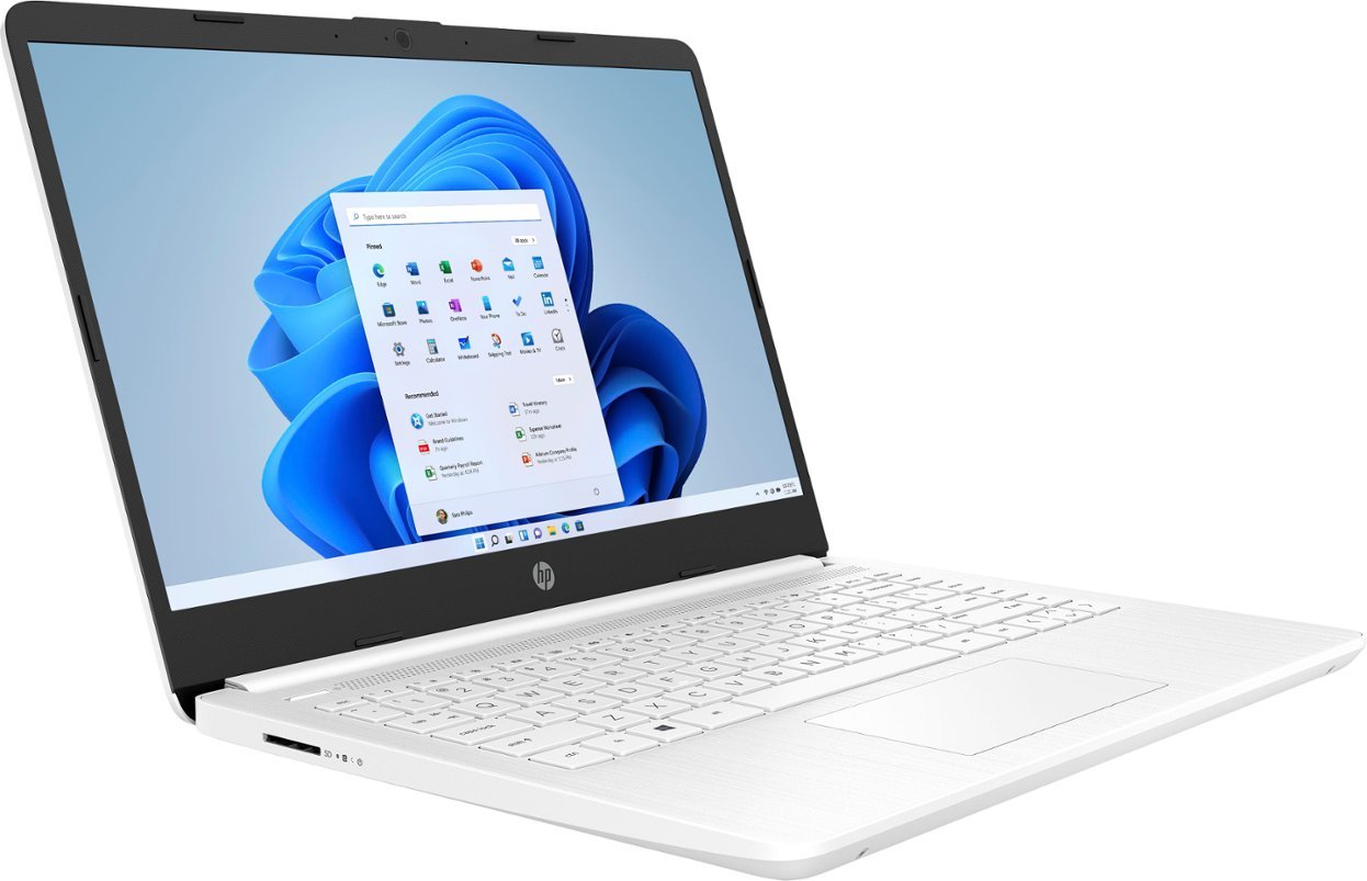 HP - 14" Laptop - Intel Celeron - 4GB Memory - 64GB eMMC - Snowflake White-Intel Celeron-4 GB Memory-64 GB-Snowflake White