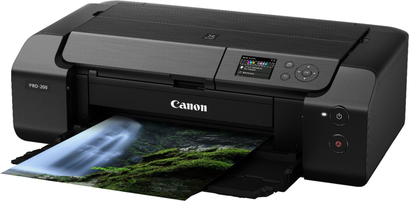 Canon - PIXMA PRO-200 Wireless Inkjet Printer - Black-Black