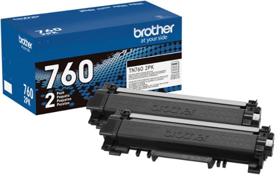 Brother - TN760 2PK 2-Pack High-Yield Toner Cartridges - Black-Black