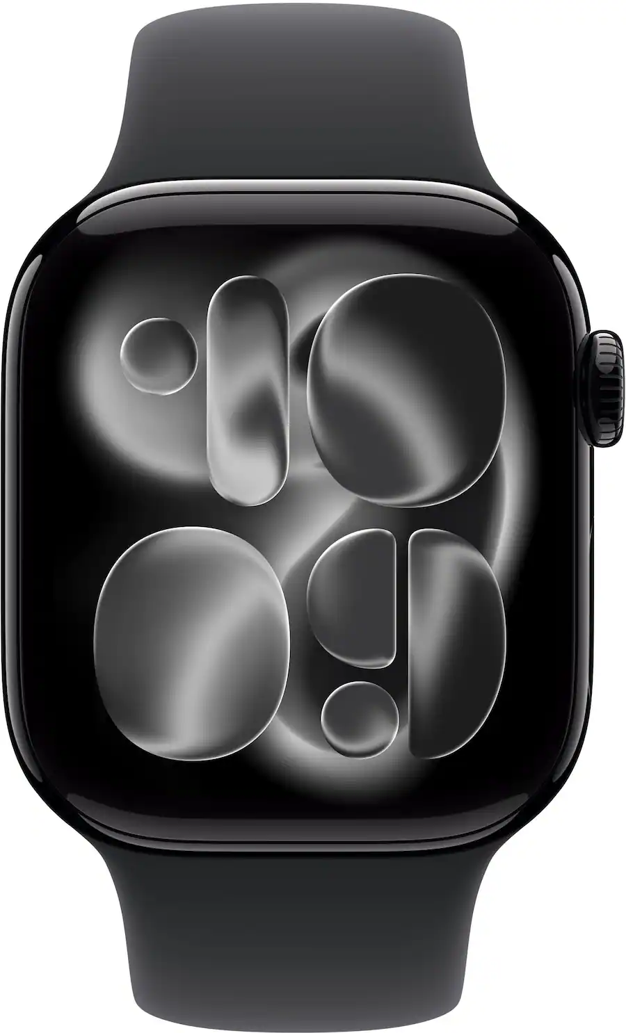 Apple Watch Series 11 (GPS) 42mm Jet Black Aluminum Case with Black Sport Band - S/M - Jet Black - (2025)