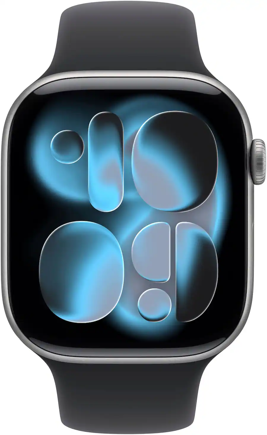 Apple Watch Series 11 (GPS) 46mm Space Gray Aluminum Case with Black Sport Band - S/M - Space Gray - (2025)