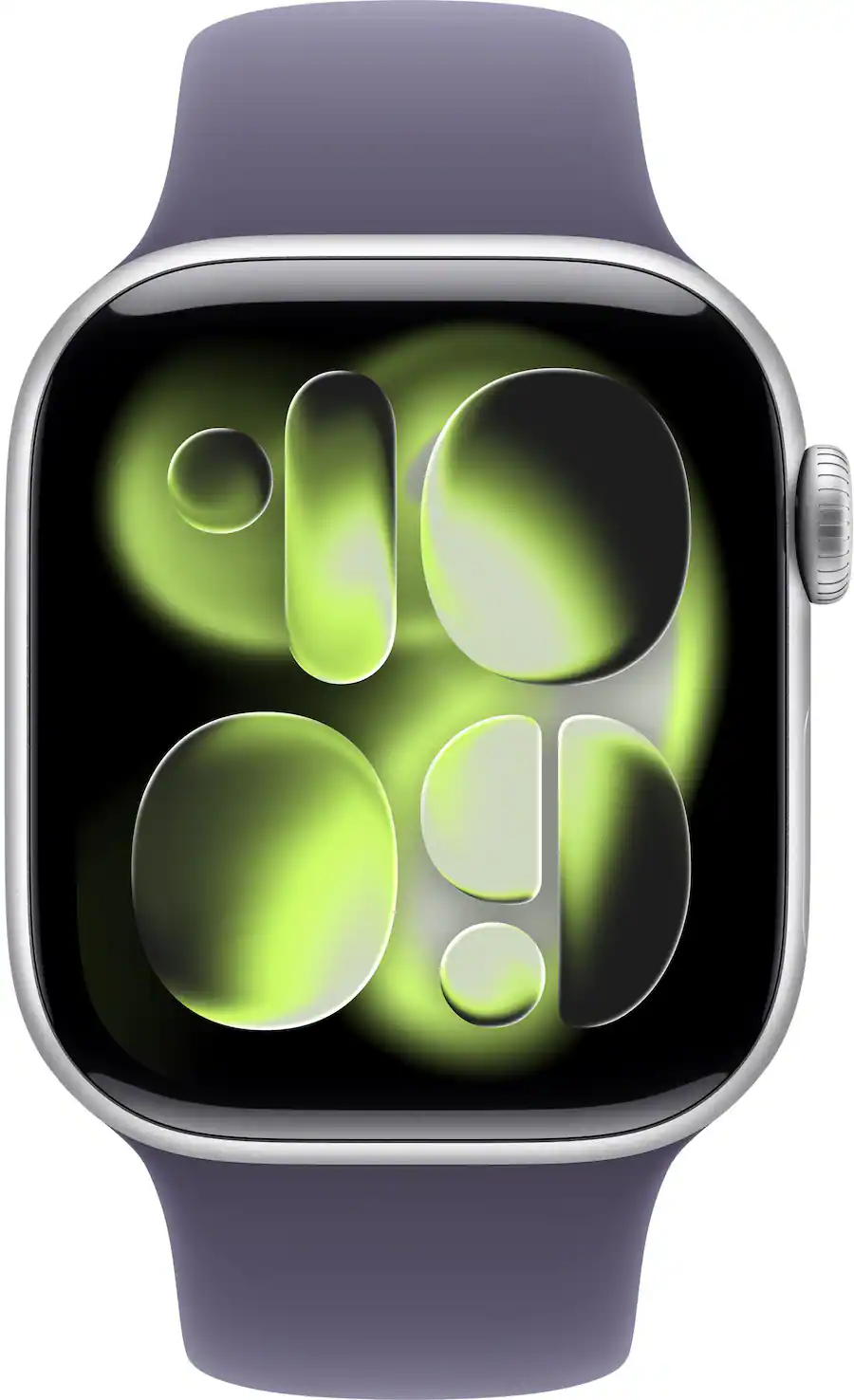 Apple Watch Series 11 (GPS+Cellular) 42mm Aluminum Case with Purple Fog Sport Band - S/M - Silver - (2025)