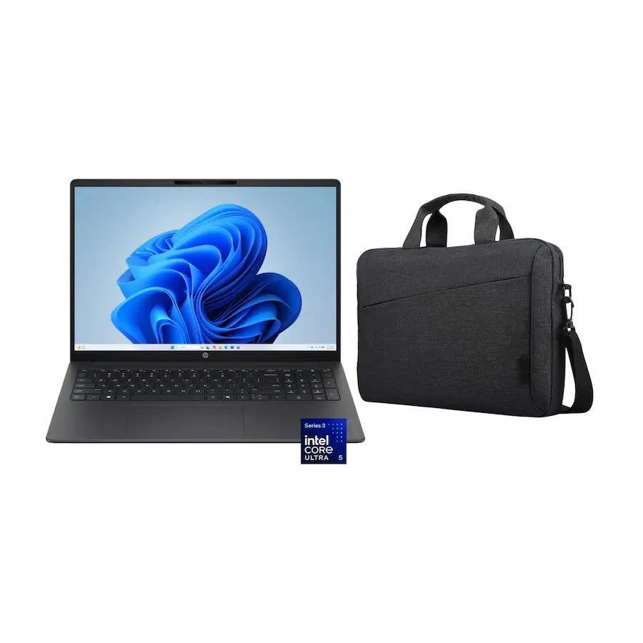 HP - OmniBook 3 16" 2K Touchscreen Laptop - Intel Core Ultra 5 (2025) - 16GB Memory - 512GB SSD - Mica Silver + Carry Case