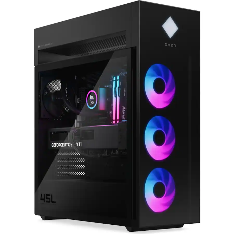 HP - OMEN 45L Gaming Desktop GT22-3060 - Intel Core Ultra 7 265K - 32GB Memory - 1024GB SSD - Black