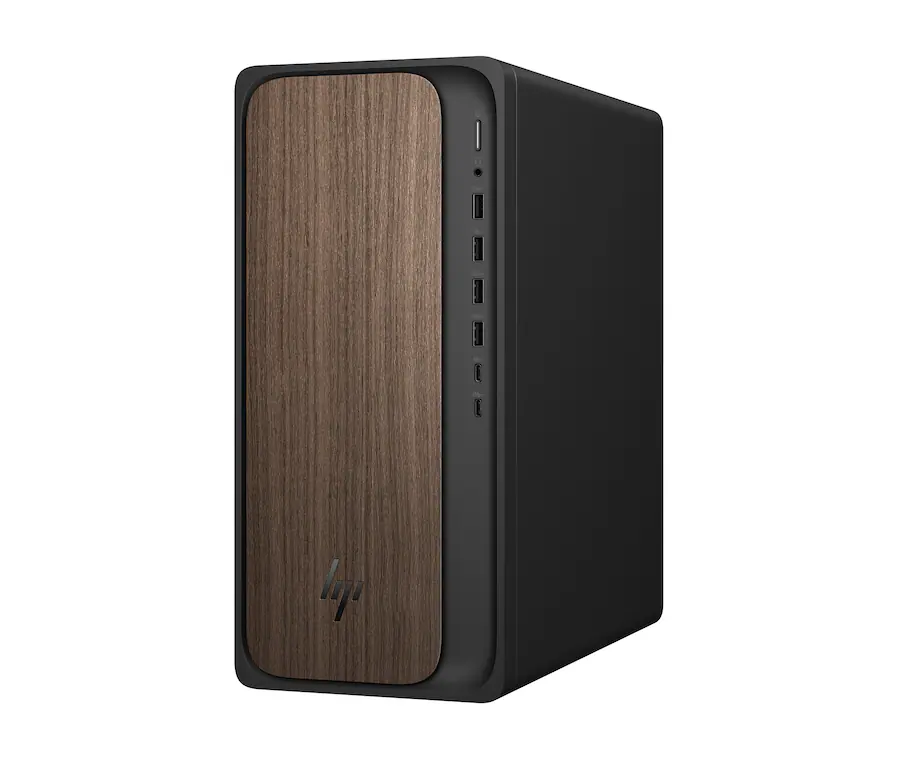 HP - OmniDesk Desktop AI PC M03-0060 Intel Core Ultra 7 265 32GB RAM 2TB SSD Win 11 Home - Dark Wood