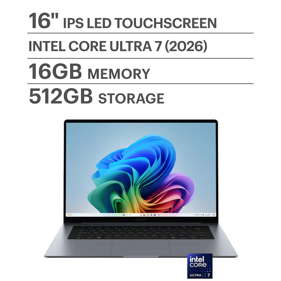 Samsung - Galaxy Book6 - Copilot+ PC - 16" IPS LED Touch Screen Laptop - Intel Core Ultra 7 - 16GB Memory -512GB SSD - Gray