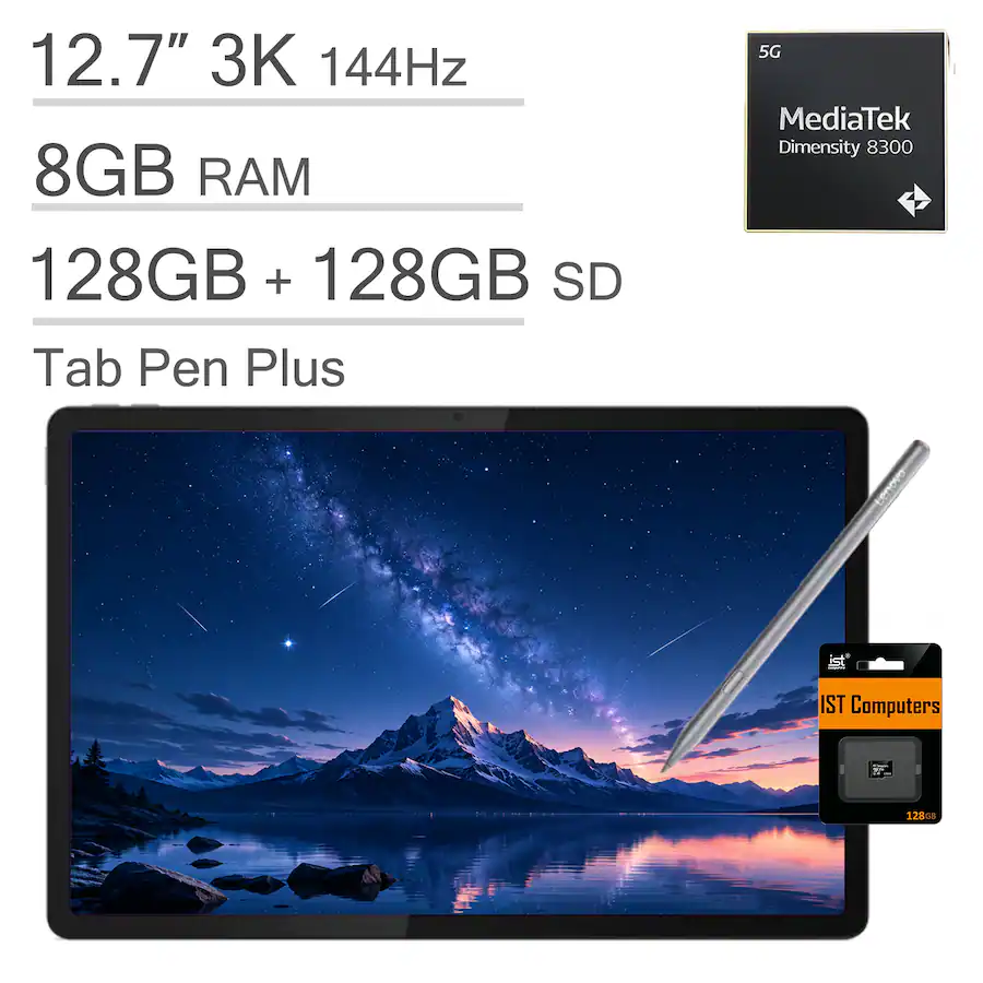 Lenovo - Idea Tab - Pro - 12.7" 3K Tablet - MediaTek Dimensity 8300 - 8GB RAM - 128GB UFS + 128GB SD Card - with Tab Pen Plus - 128 SD Card - Luna Grey