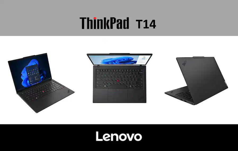 Lenovo - Upgraded - ThinkPad T14 Laptop 14.0 WUXGA (Intel Ultra 7-255U, 16GB DDR5, 512GB PCIe SSD, Win 11 Pro) w/USB Hub - Black