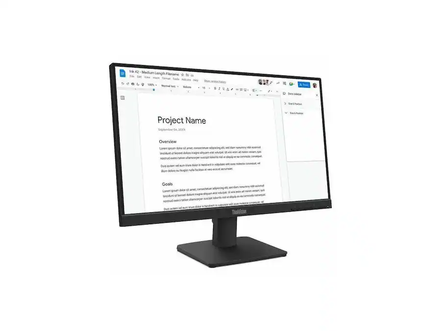 Lenovo - ThinkVision S22-4e 22" Class Full HD LED Monitor - 16:9 - 21.5" Viewable - In-plane Switching (IPS) - Raven Black