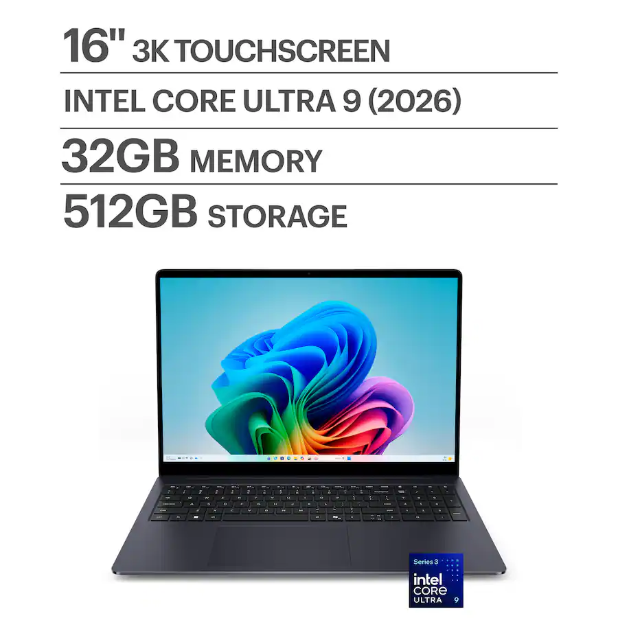Dell - 16S - 16" 3K OLED Touchscreen Laptop - Intel Core Ultra 9 386H 2026 - 32GB Memory - 512GB Storage - Copilot+ PC - Celestial Blue