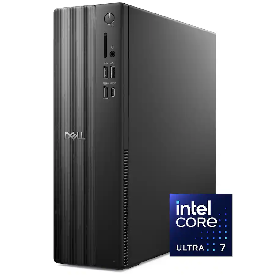 Dell - Slim Desktop - Intel Core Ultra 7 Series 2 265 2025 - 16GB Memory - 1TB Storage - Black