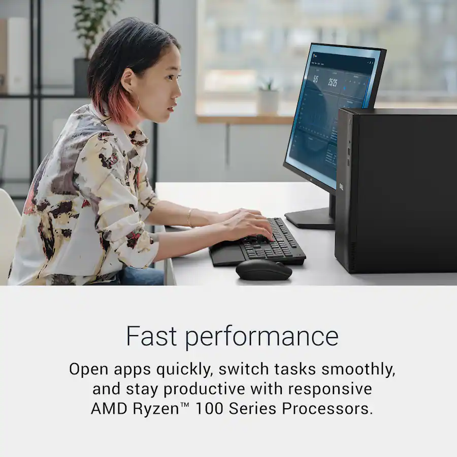 Dell - DT1265 Desktop - AMD Ryzen 5 150 2025 - 16GB Memory - AMD Radeon 660M - 512GB Storage - Black