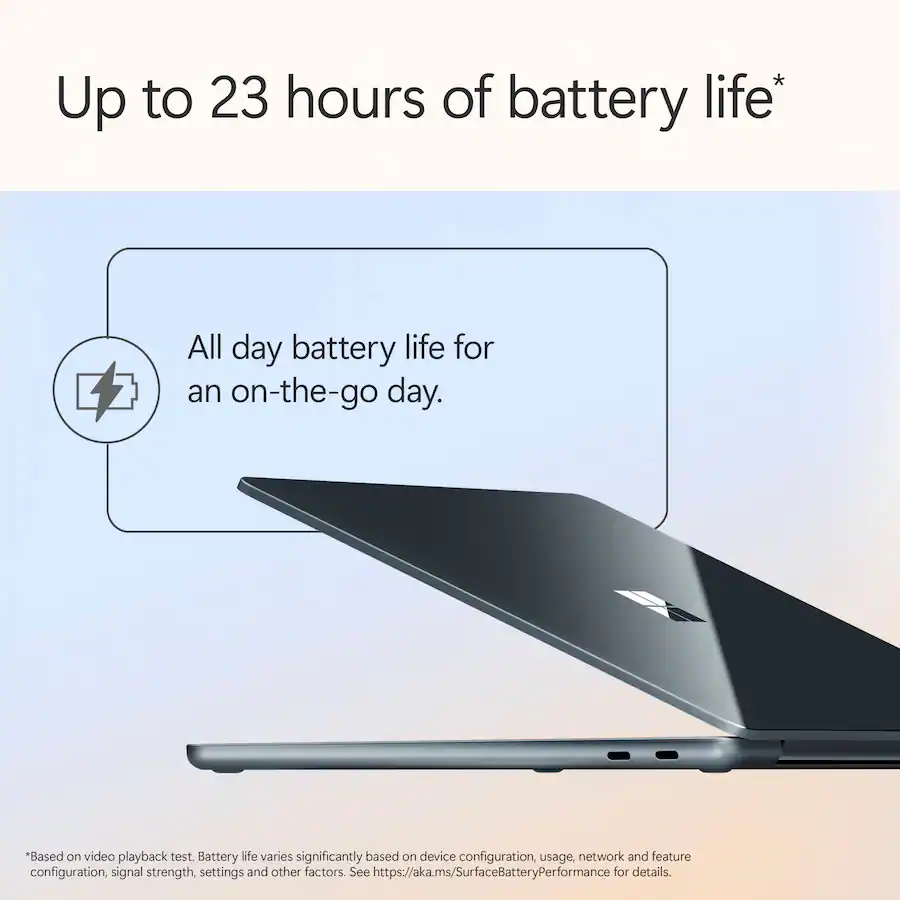 Microsoft - Surface Laptop - 13" 2K Touchscreen - Snapdragon X Plus 2025 - 16GB - 512GB Storage - Copilot+ PC - Ocean