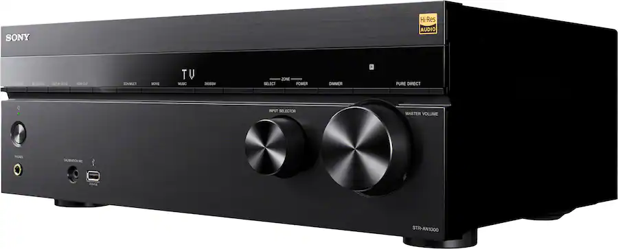 Sony - STR-AN1000 7.2 Channel Dolby Atmos & Dolby Vision 8K HDR Network A/V Receiver - Black