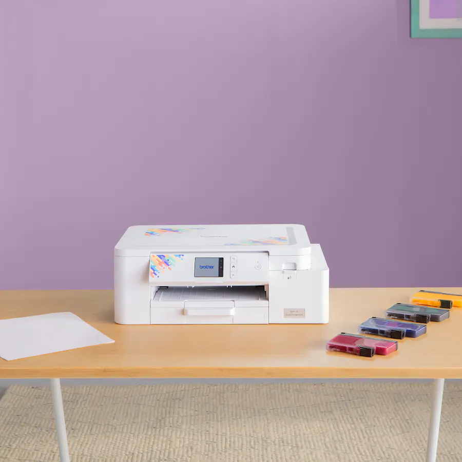 Brother - Sublimation SP-1 High-Quality Wireless Inkjet Printer with Paper and Full-Size Inks - White
