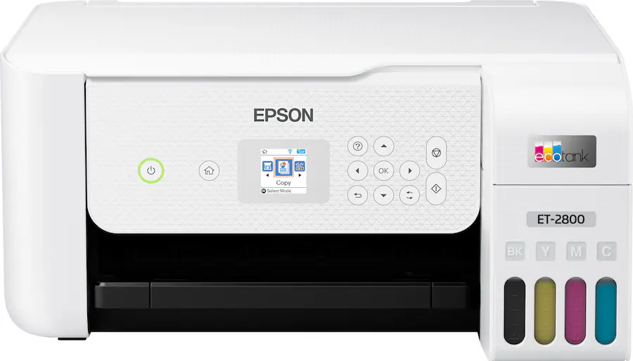 Epson - EcoTank ET-2800 Wireless All-in-One Supertank Inkjet Printer - White