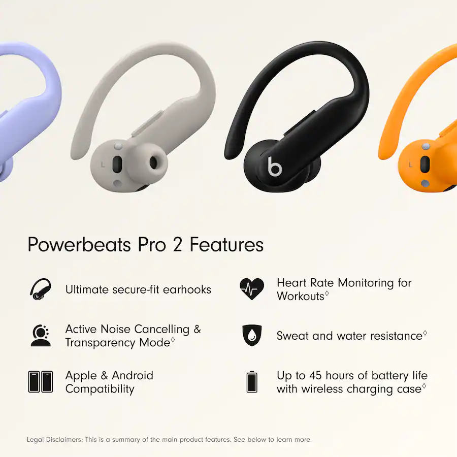 Beats - Powerbeats Pro 2 True Wireless Active Noise Canceling Earbuds - Jet Black