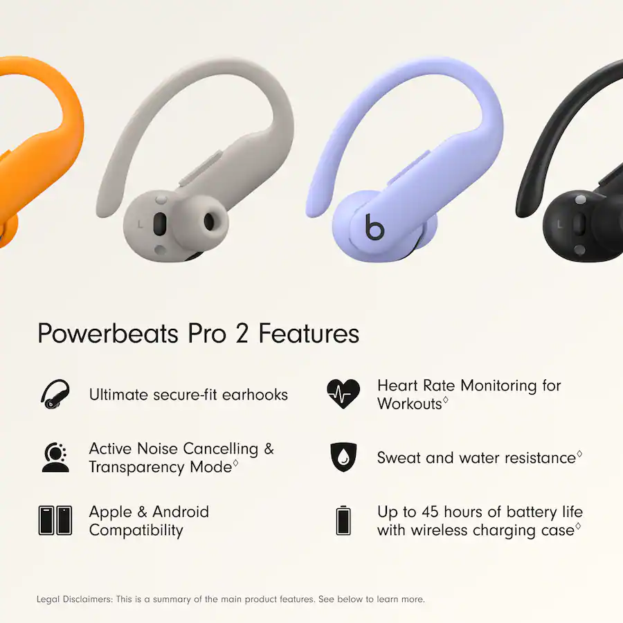 Beats - Powerbeats Pro 2 True Wireless Active Noise Canceling Earbuds - Hyper Purple