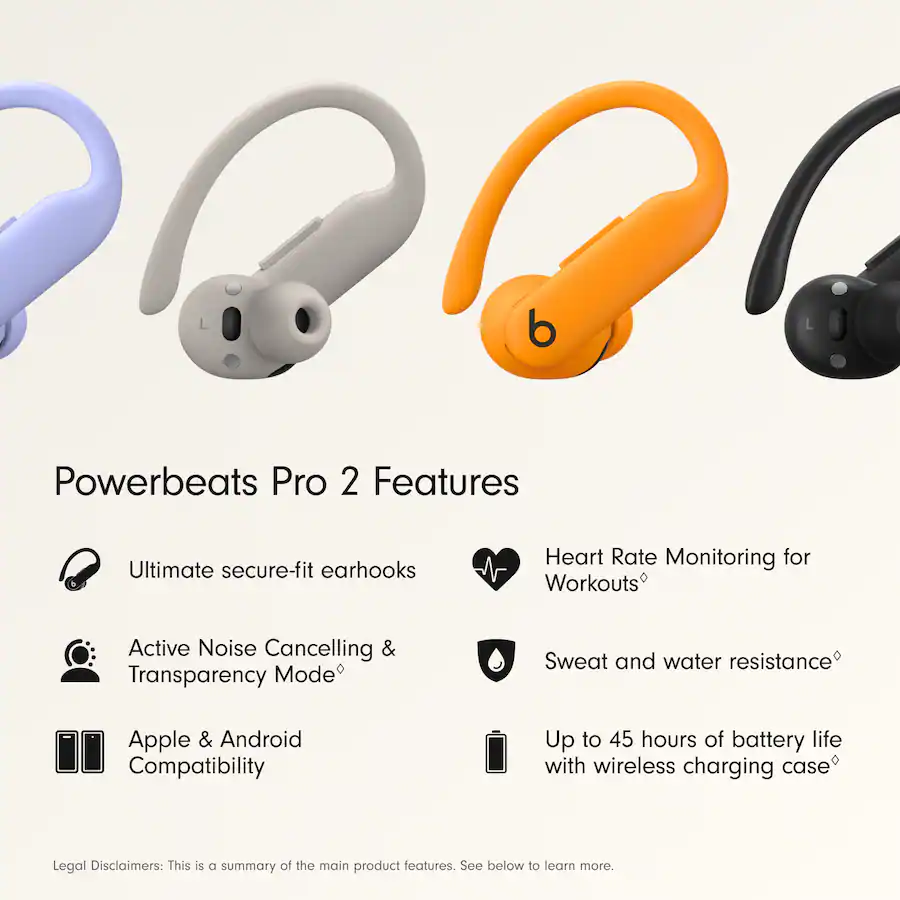 Beats - Powerbeats Pro 2 True Wireless Active Noise Canceling Earbuds - Electric Orange