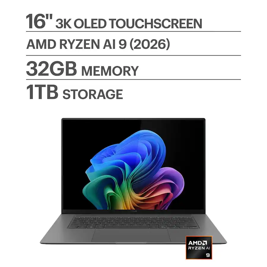 ASUS - Zenbook S16 16" 3K OLED Touchscreen Laptop - AMD Ryzen AI 9 465 2026 - 32GB Memory - 1TB Storage - Copilot+ PC - Antrim Gray