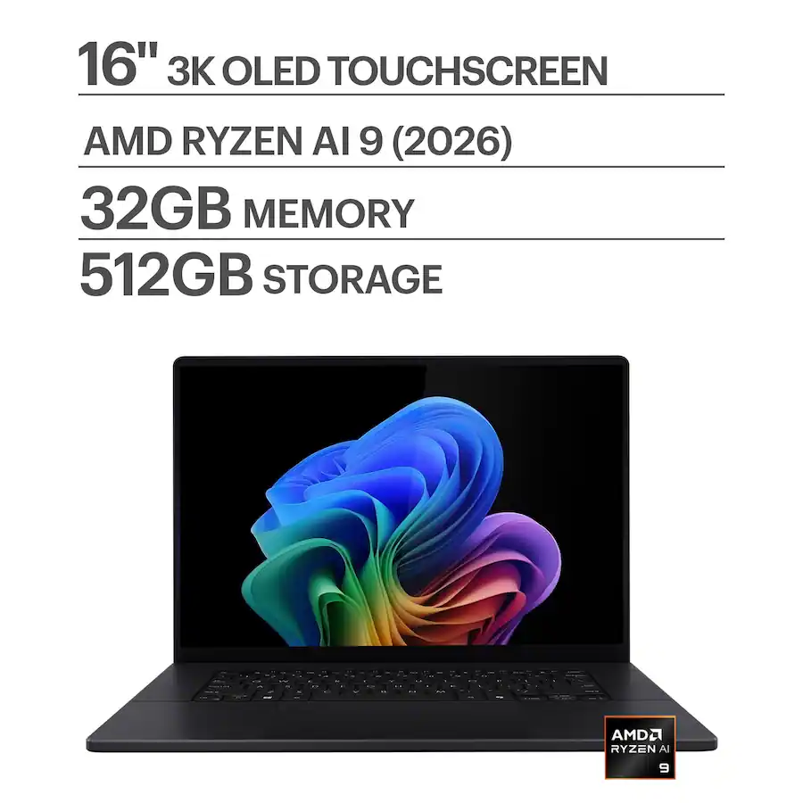 ASUS - ProArt P16 16" 3K OLED Touchscreen Laptop - AMD Ryzen AI 9 465 (2026) - NVIDIA RTX 5060 - 32GB Memory - 512GB Storage - Nano Black
