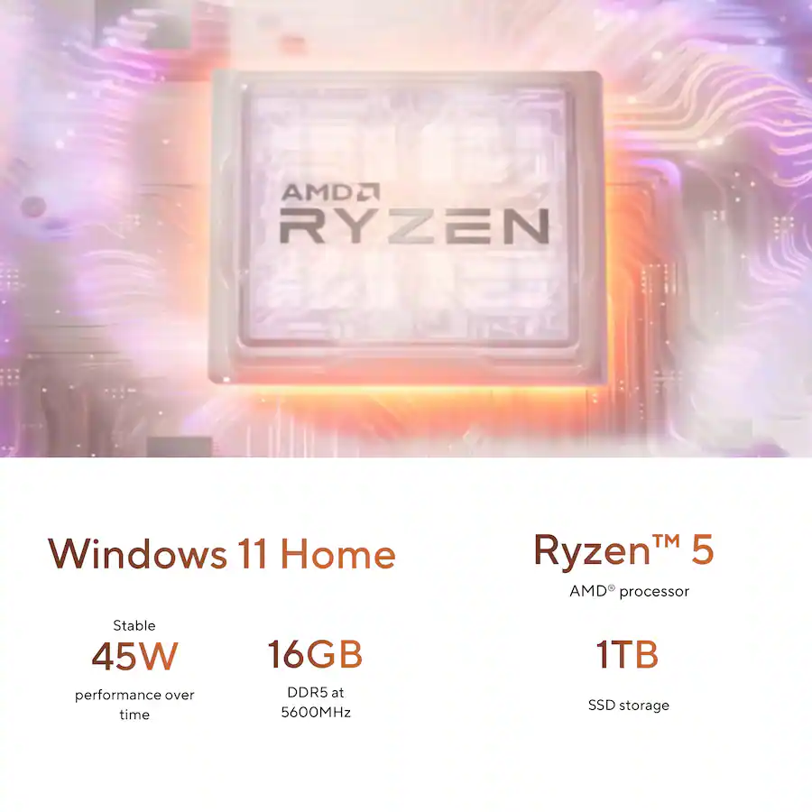 ASUS - VM501 Desktop - AMD Ryzen 5 220 (2025) - 16GB Memory - 512GB Storage - Black