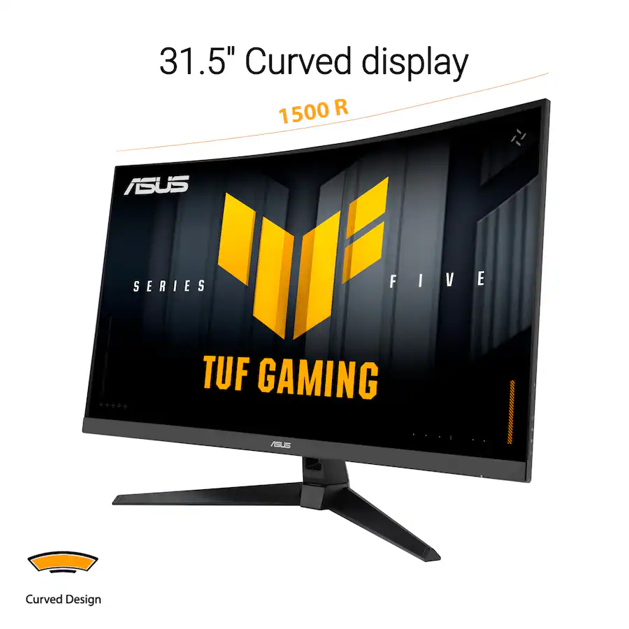 ASUS - TUF Gaming 32" FHD VA 250Hz 0.5ms Curved Gaming Monitor with FreeSync Premium and HDR (DisplayPort, HDMI) - Black