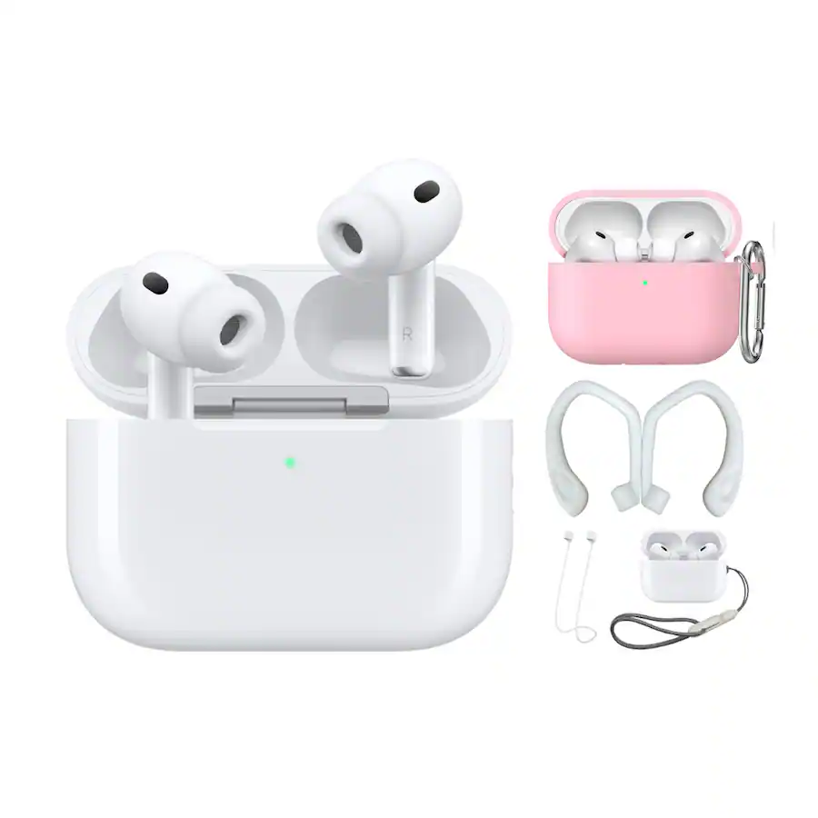 Apple - AirPods Pro (3rd generation) Pink Bundle With Accessories