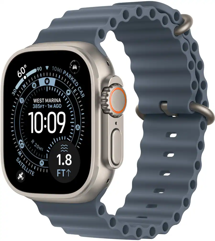 Apple Watch Ultra 3 (GPS+Cellular) 49mm Titanium Case with Anchor Blue Ocean Band - Natural - (2025)