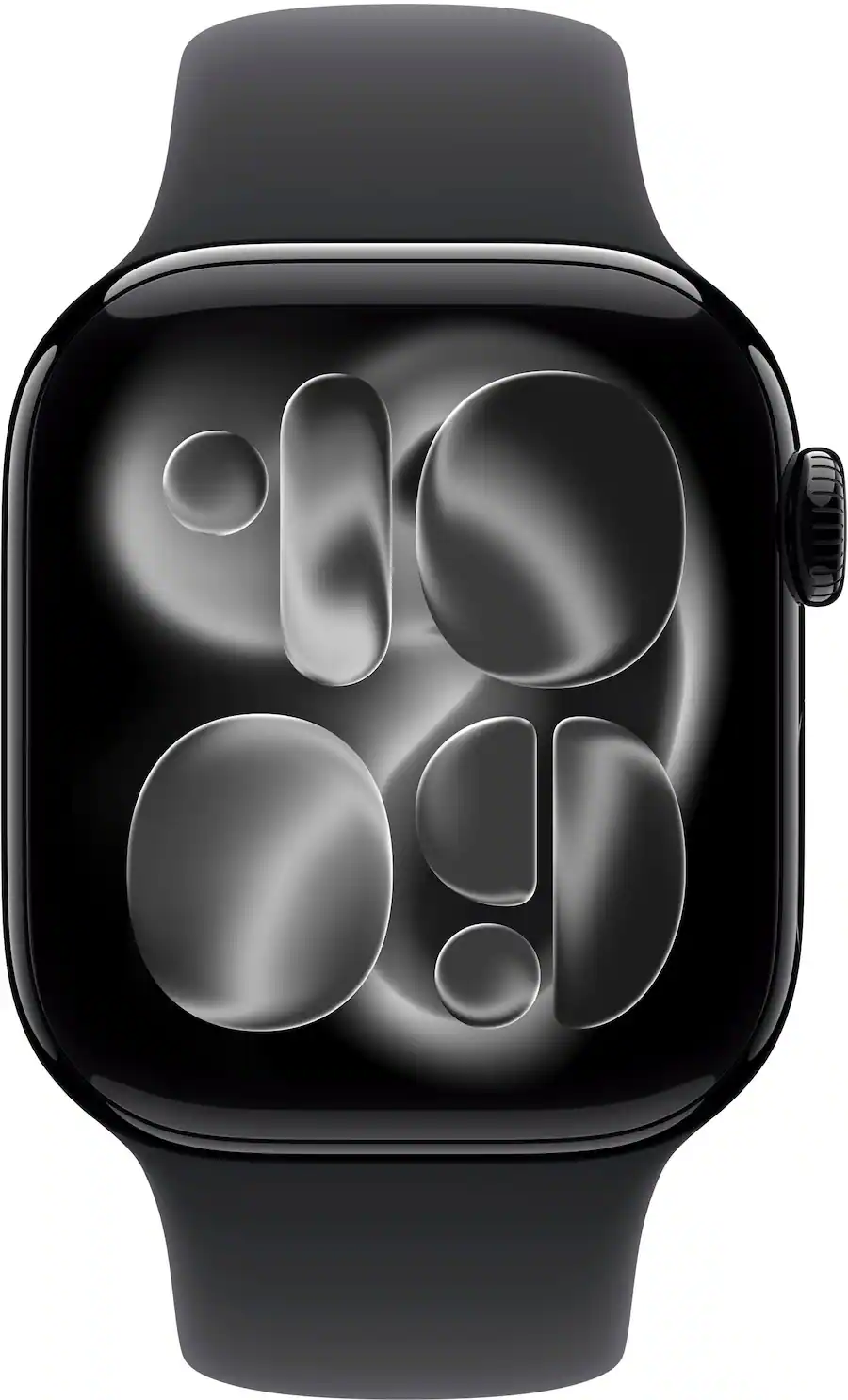 Apple Watch Series 11 (GPS+Cellular) 42mm Aluminum Case with Black Sport Band - S/M - Jet Black - (2025)