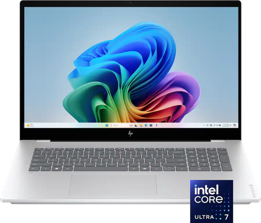 HP - OmniBook X 17.3" Full HD Touchscreen Laptop - Intel Core Ultra 7 (2024) - 16GB Memory - 512GB SSD - Copilot+ PC - Glacier Silver