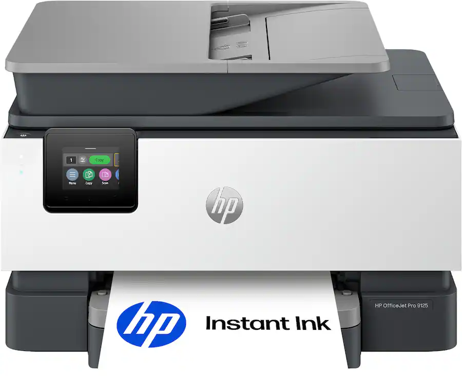 HP - OfficeJet Pro 9125 Wireless All-in-One Inkjet Printer, Scanner, Copier, AI-Enabled with 3 Months of Instant Ink - White