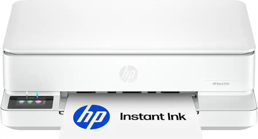 HP - Envy 6165 Wireless AI-Enabled All-in-One Inkjet Printer with 6 months of Instant Ink - White
