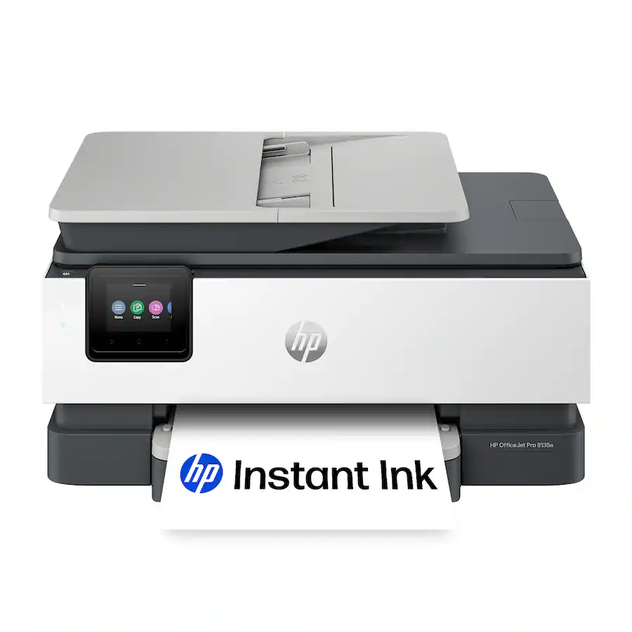 HP - OfficeJet Pro 8135e Wireless AI-Enabled AiO Inkjet Printer w/ 3 Months of Instant Ink - White