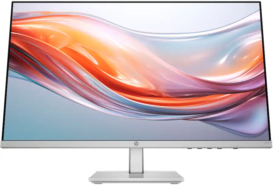 HP - 23.8" IPS LED FHD 100Hz Monitor with Adjustable Height (HDMI, VGA) - Silver & Black - Open Box - Fair