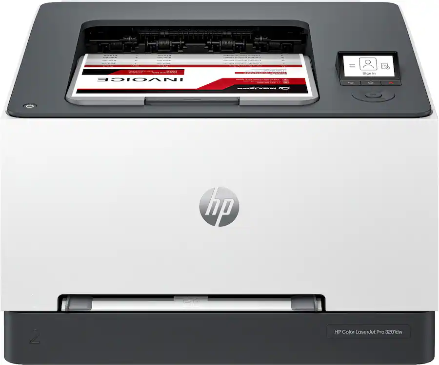 HP - LaserJet Pro 3201dw Wireless Color Laser Printer - White & Slate
