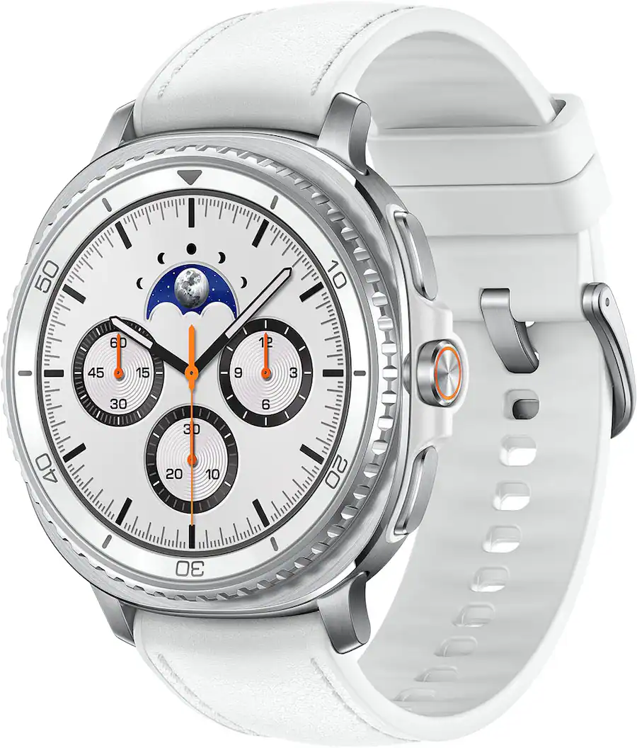 Samsung - Galaxy Watch8 Classic Stainless Steel Smartwatch 46mm BT - White - (2025)