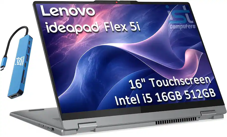 Lenovo - IdeaPad 5i 2-in-1 16" FHD+ Touchscreen Laptop - Intel Core 5 120U with 16GB Memory - 512GB SSD - Windows 11 - IdeaPad 5i 2-in-1 - Luna Grey