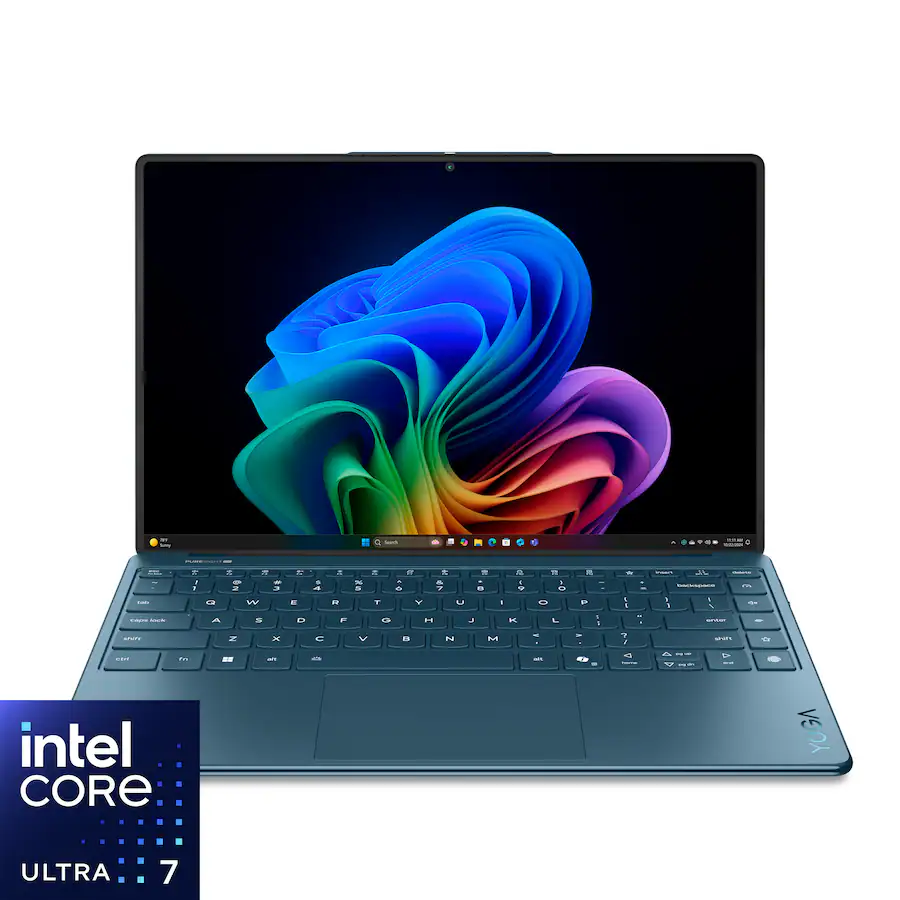 Lenovo - Yoga Slim 9i - Copilot+ PC - 14" 4K 120Hz OLED Touchscreen Laptop - Intel Core Ultra 7 258V 2024 - 32GB RAM - 1TB SSD - Tidal Teal