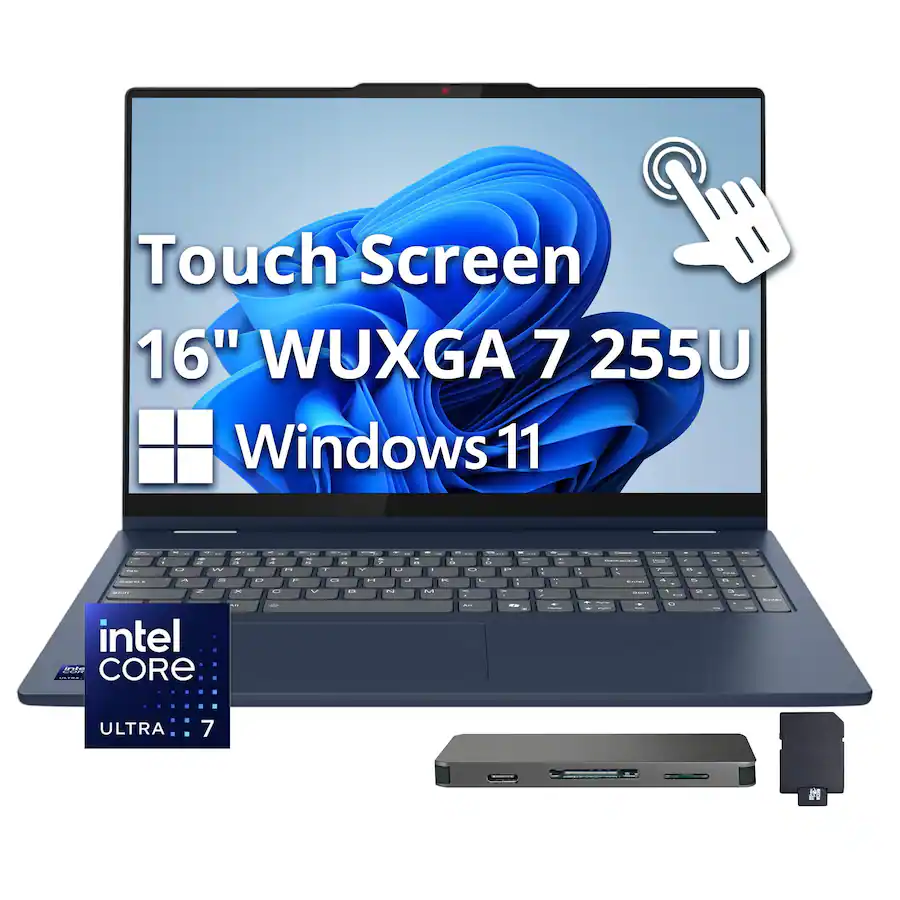 Lenovo - Flex IdeaPad 5i Ultra 7 32GB 1TB SSD+1TB Dock Set 16" Touch 2-in-1 Laptop - Slate Blue