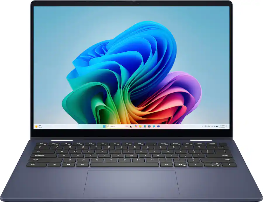 Dell - Plus 14" 2K 2-in-1 Touchscreen Laptop - AMD Ryzen AI 300 Series AI 7 350 2025 - 16GB Memory - 1TB Storage - Copilot+ PC - Midnight Blue
