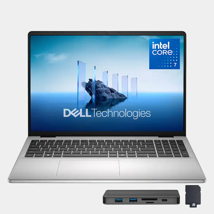 Dell - Inspiron 16" FHD+ Touch Laptop,Intel 7 150U,32GB RAM,1TB SSD+288GB Dock Set,Backlit,AI Copilot,Fingerprint,Win 11 - Silver